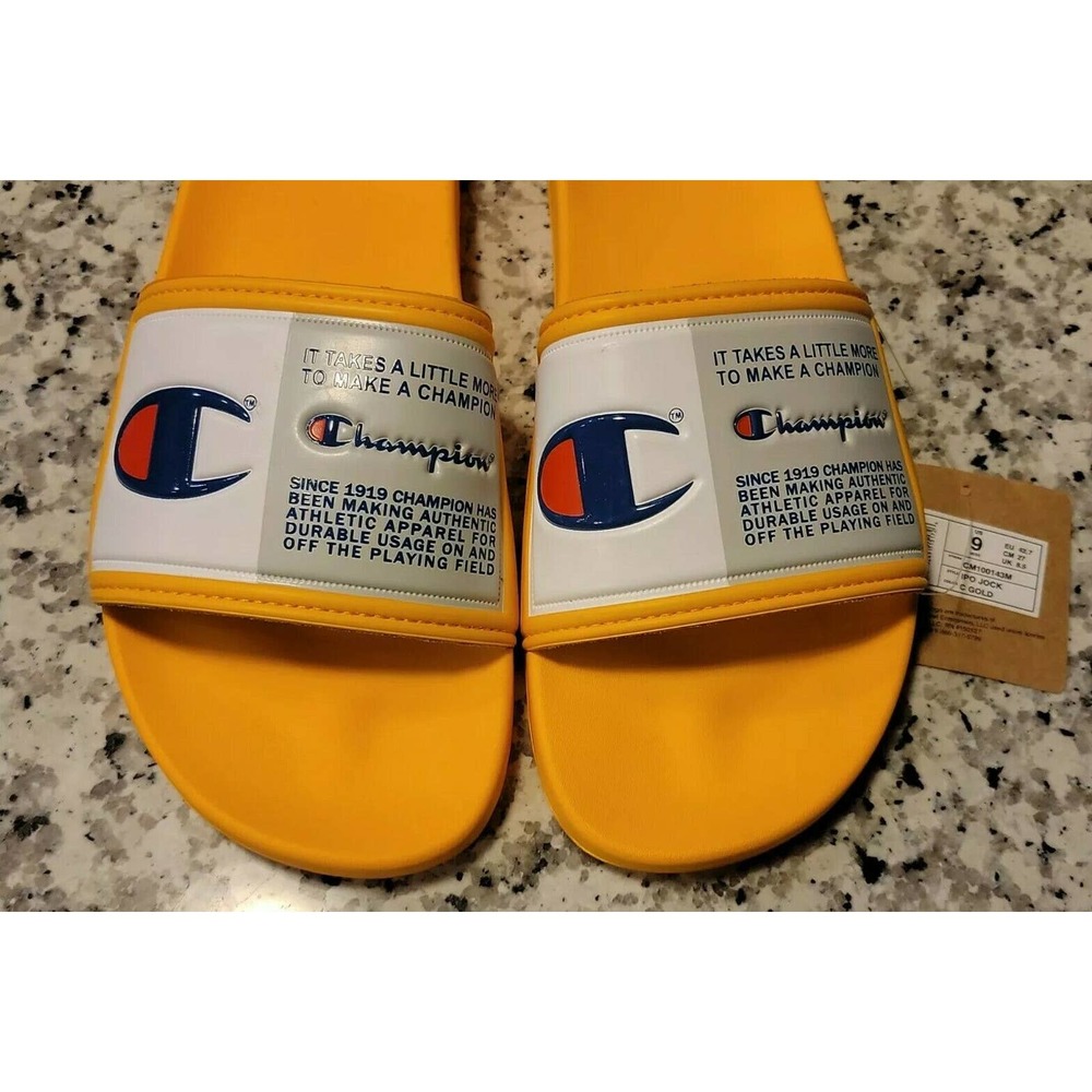 Champion Mens Ipo Jock Slides Gold Cm100143m Size 9 View 4